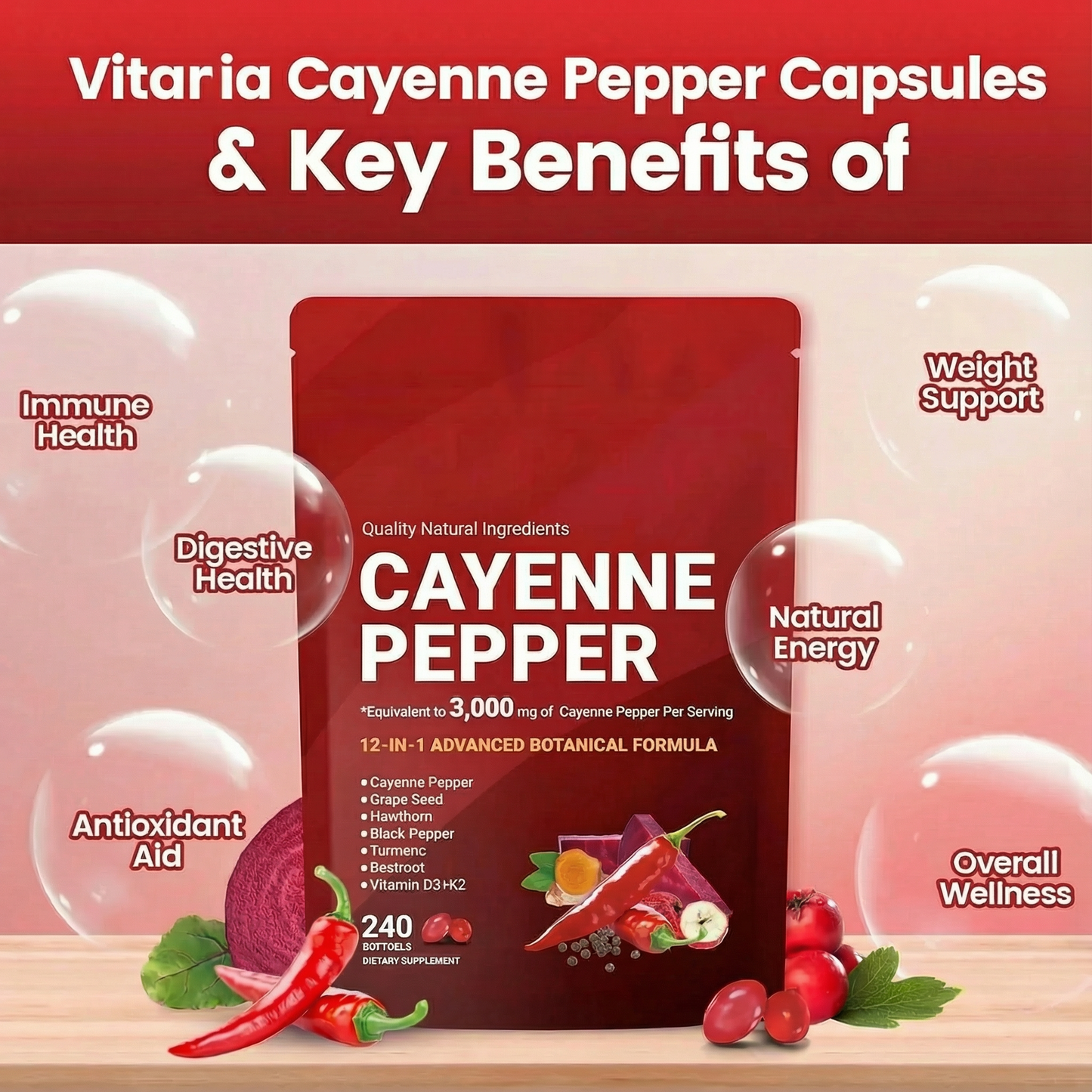Vitaria™ Cayenne Pepper Softgels